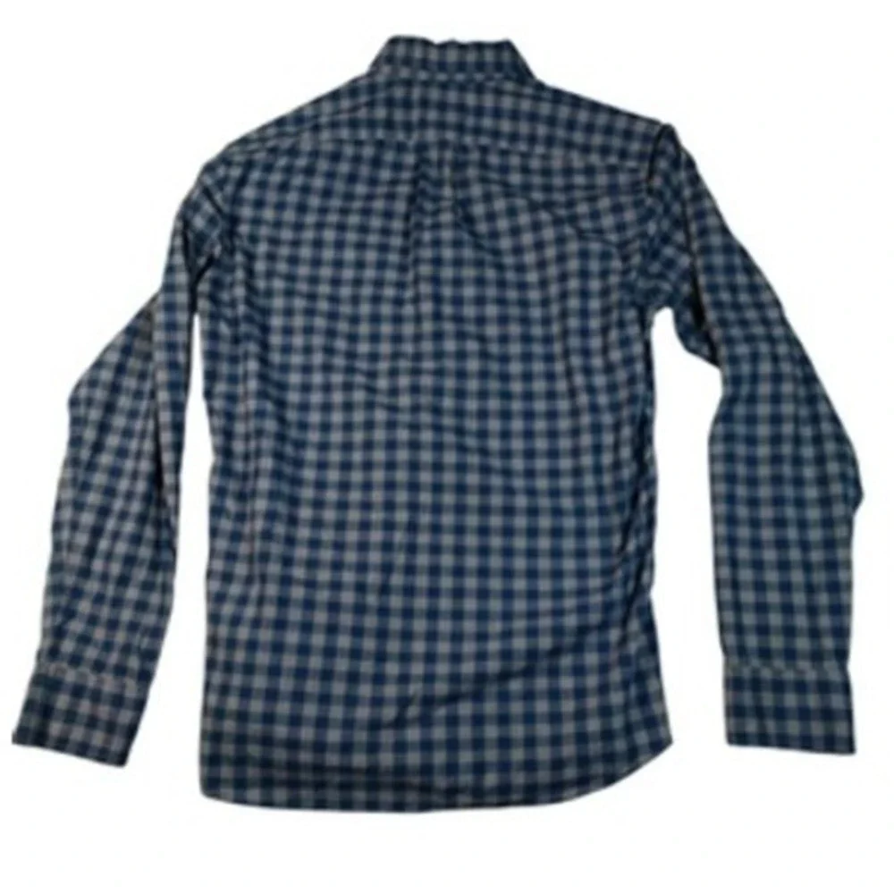 J Crew Shirt‎ Mens Large Blue Plaid Button Down Slim Fit Long Sleeve Casual